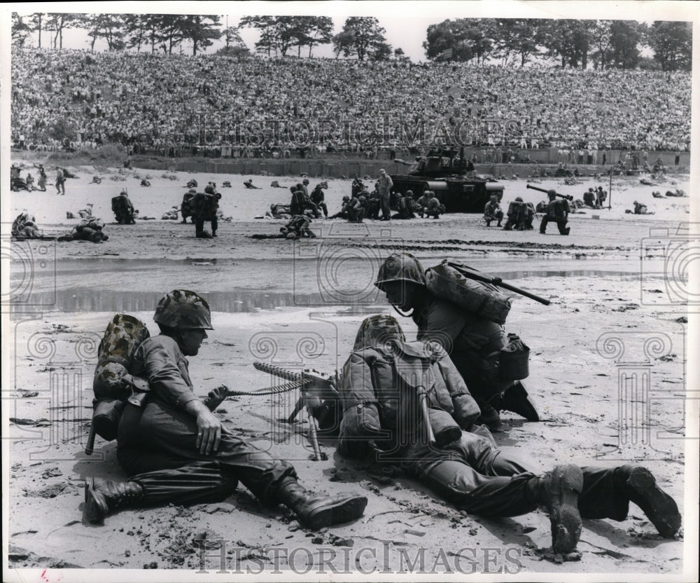 1959 Press Photo US Marines, Inland Sea Invasion and rehearsal - Historic Images