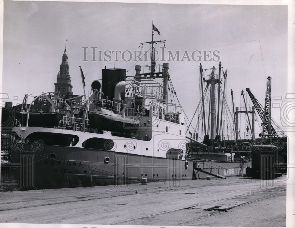 1958 Press Photo German Ship Adriana - Historic Images