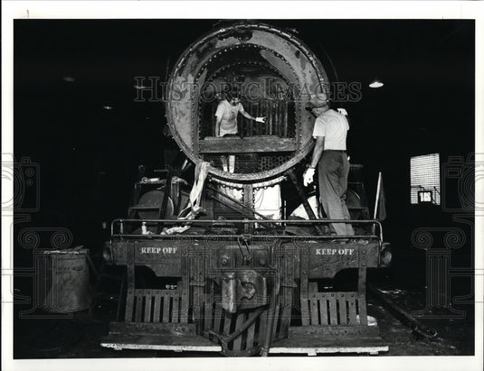 1986 Press Photo Dick and Hank Paul-Cuyahoga Valley Line Railroad - Historic Images