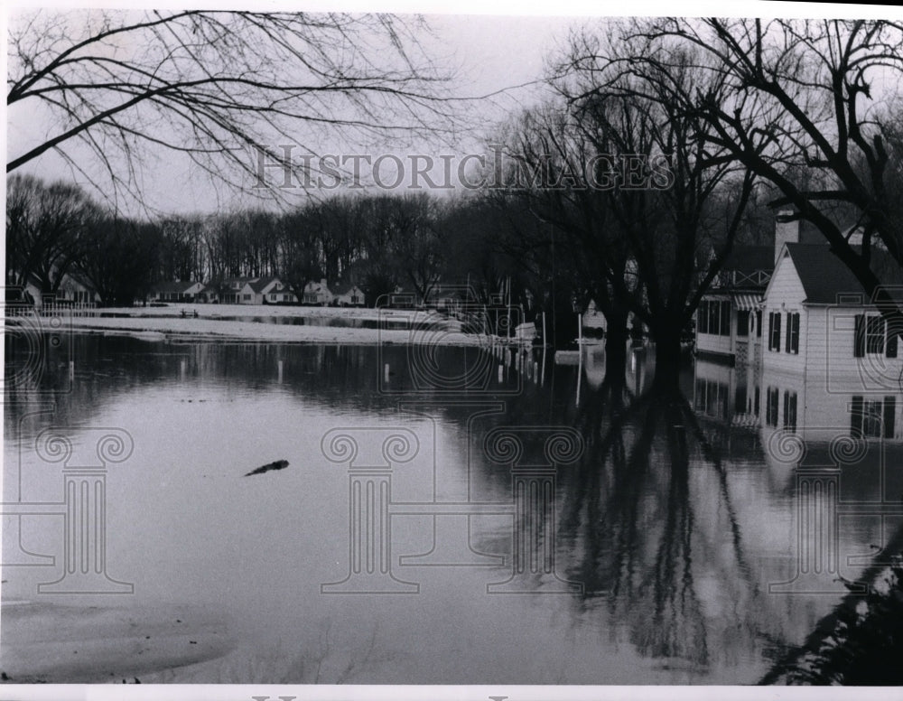 1968 Press Photo Vermilion Ohio flood scene - Historic Images