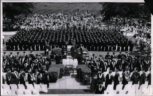 1961 Press Photo  John Carroll University Graduation - Historic Images