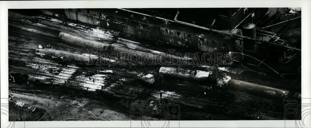 1989 Press Photo Akron chemical explosions - Historic Images