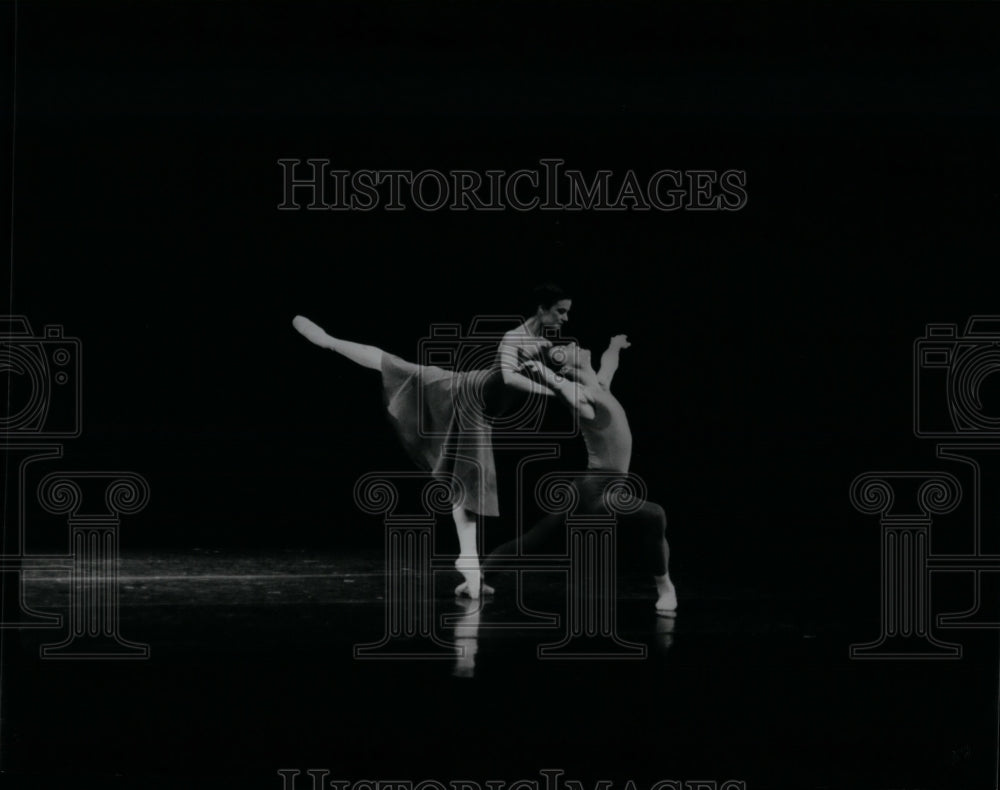 1986 Press Photo Catherine Iwaniw Birch and Peter Dickey-ballet dancers - Historic Images