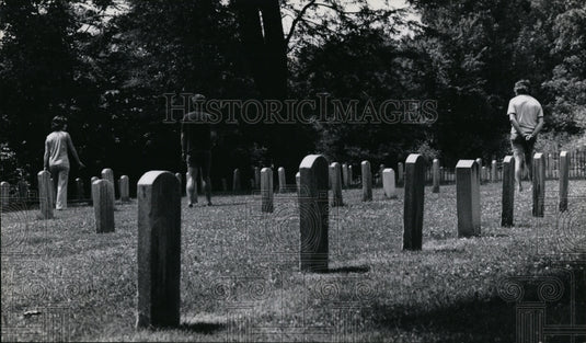 1973 Press Photo Confederate Cemetery on Johnson's Island - Historic Images