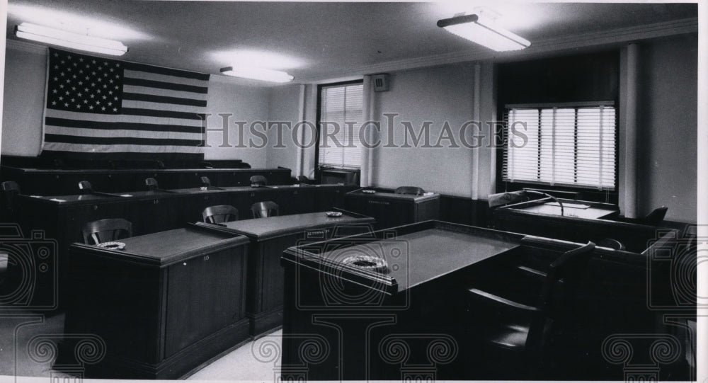 1969 Press Photo County Jail and Criminal Courts Building-secluded room - Historic Images
