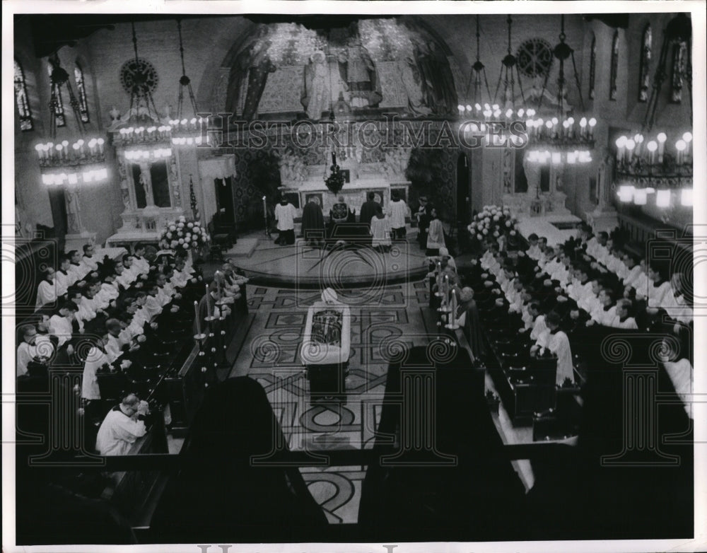 1966 Press Photo Archbishop Edward Hoban at St. Mary Seminary - cvo03359 - Historic Images
