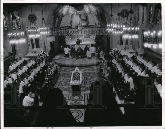 1966 Press Photo Archbishop Edward Hoban at St. Mary Seminary - cvo03359 - Historic Images