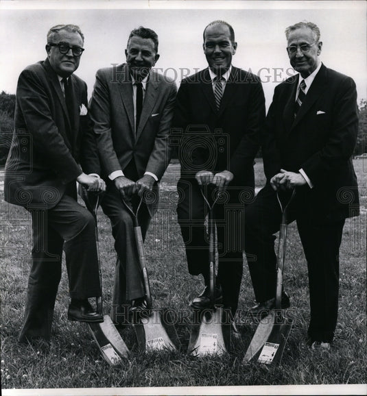 1964 Press Photo Ground breaking ceremony-Davis Cup tennis site - cvo03548 - Historic Images