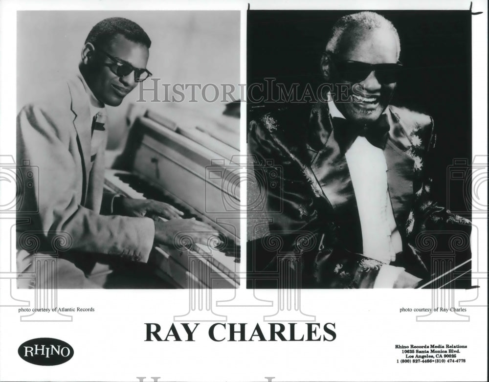 1998 Press Photo Ray Charles Blues Jazz Pianist Singer Songwriter - cvp05684 - Historic Images