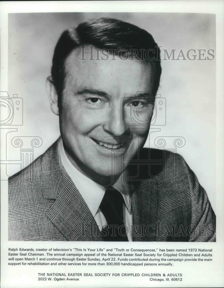 1972 Press Photo Ralph Edwards Creator Of This Is Your Life &amp; Truth Or Consequen - Historic Images