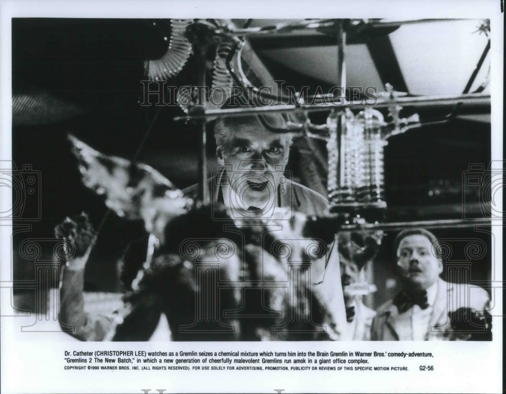 1991 Press Photo Christopher Lee in Gremlins 2 The New Batch - cvp08899 - Historic Images