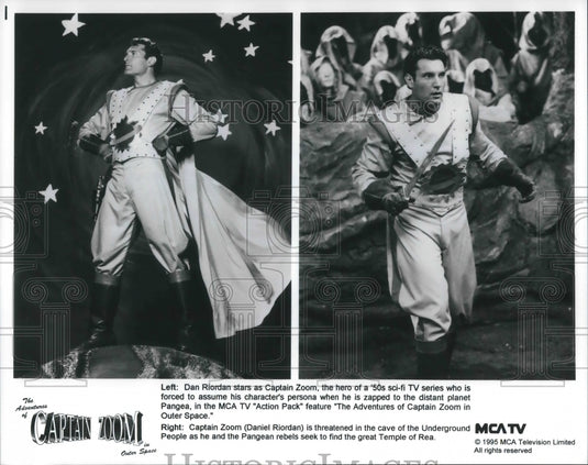 1995 Press Photo Dan Riordan in The Adventures of Captain Zoom in Outer Space - Historic Images