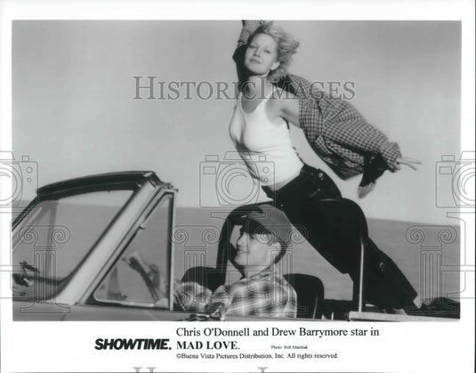1996 Press Photo Drew Barrymore and Chris O'Donnell in Mad Love - cvp10140 - Historic Images