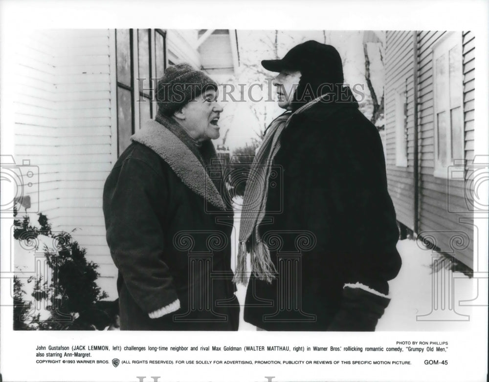 1995 Press Photo Jack Lemmon & Walter Matthau in Grumpy Old Men - cvp11575 - Historic Images