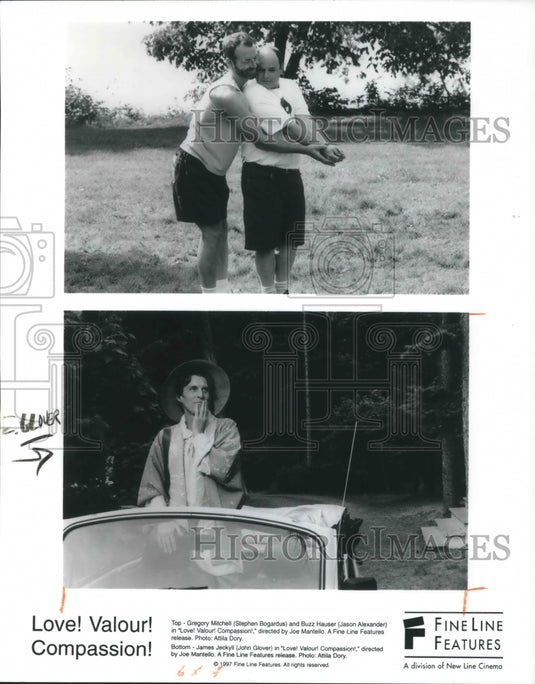 1997 Press Photo Stephen Bogardus Jason Alexander and John Glover Actor - Historic Images
