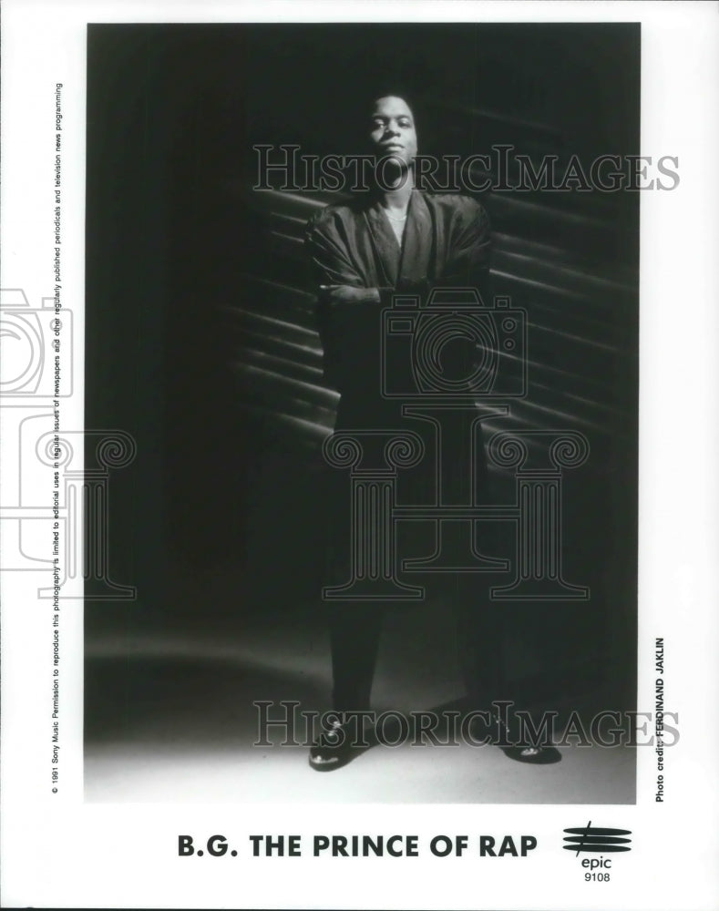 1991 Press Photo BG The Prince of Rap - cvp14027 - Historic Images