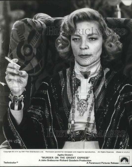 1975 Press Photo Lauren Becall Murder On The Orient Express - cvp14328 - Historic Images