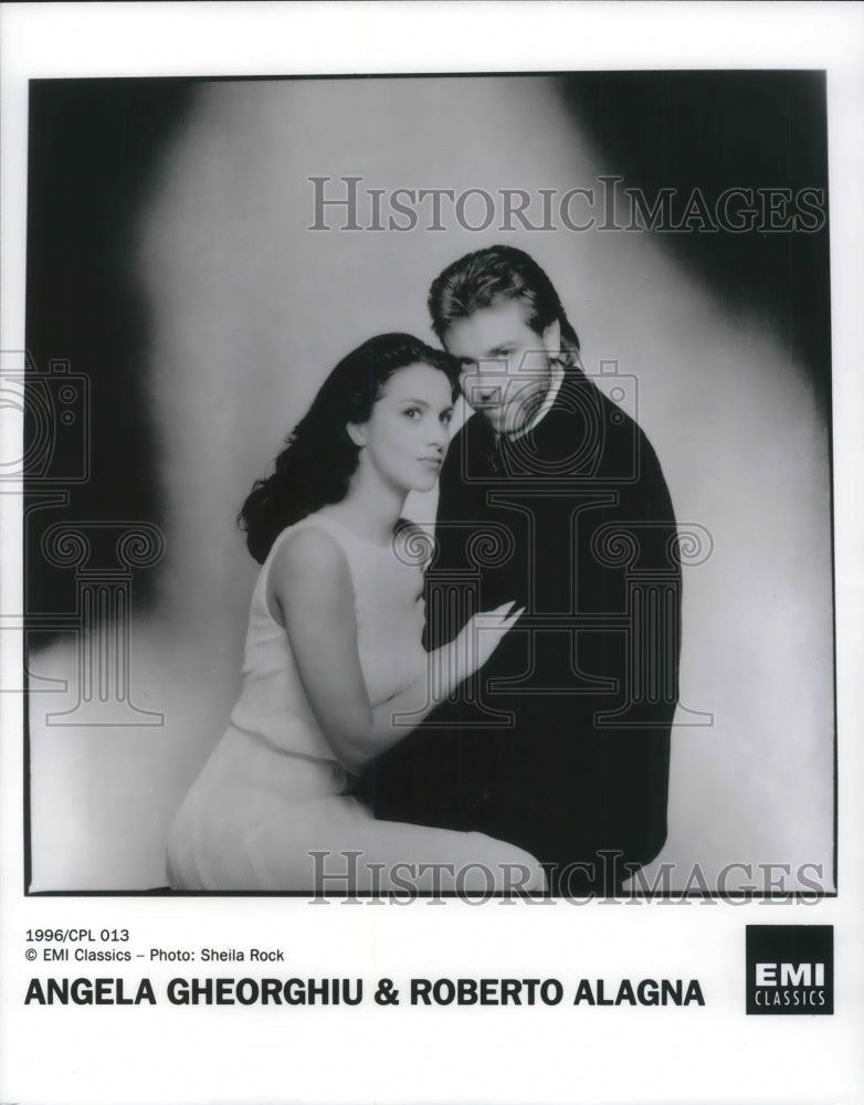 1996 Press Photo Angela Gheorghiu and Roberto Alagna Tenor Opera Singer- Historic Images