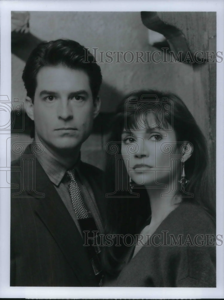 1990 Ted Wass and Victoria Principal in Sparks: The Price of Passion-Historic Images