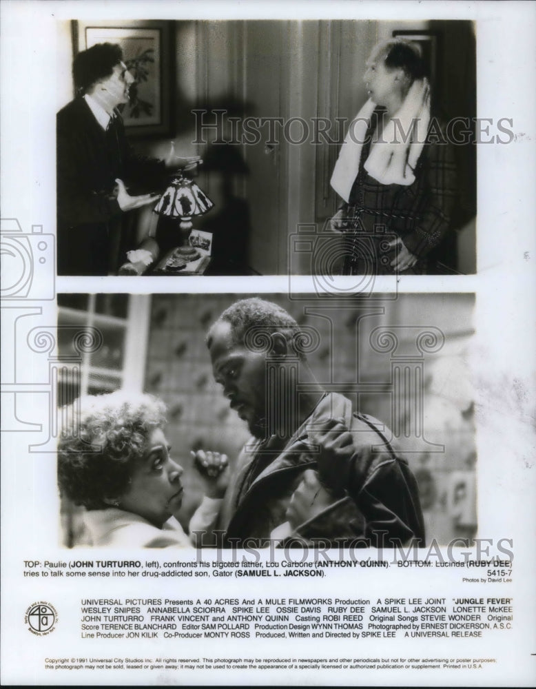 1991, John Turturro and Anthony Quinn in Jungle Fever - cvp20222 - Historic Images