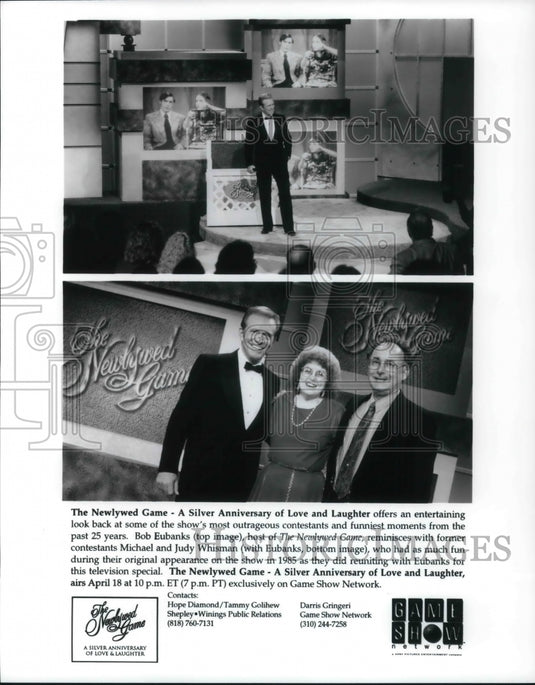 Press Photo Bob Eubanks, Michael and Judy Whishman on The Newlywed Game- Historic Images