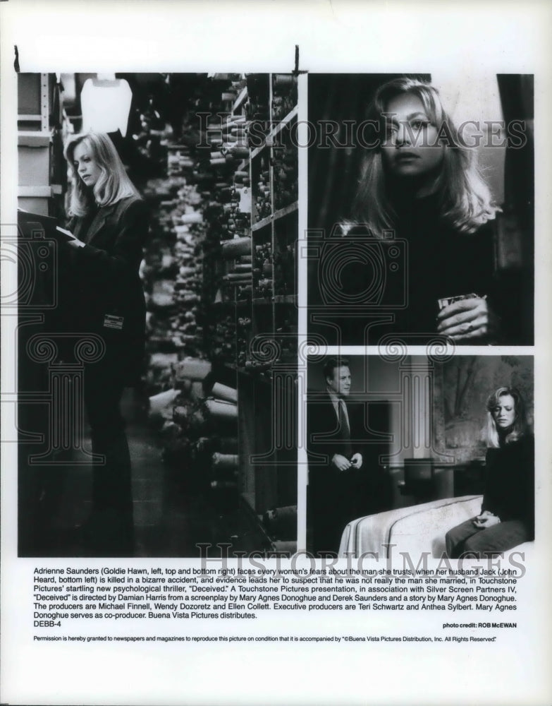 1991 Press Photo Goldie Hawn John Heard in Deceived - cvp23566 - Historic Images