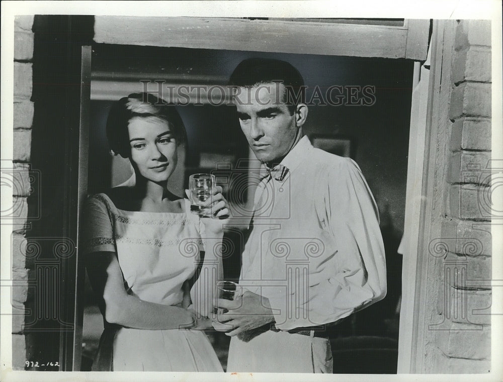 1966 Press Photo Hope Lange and Montgomary in The Young Lions - cvp26116 - Historic Images