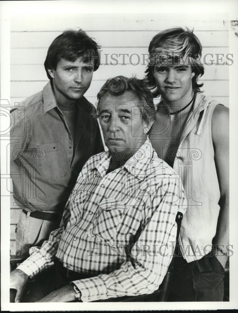 1985 Press Photo "Promises To Keep" Christopher Mitchum Robert Mitchum- Historic Images