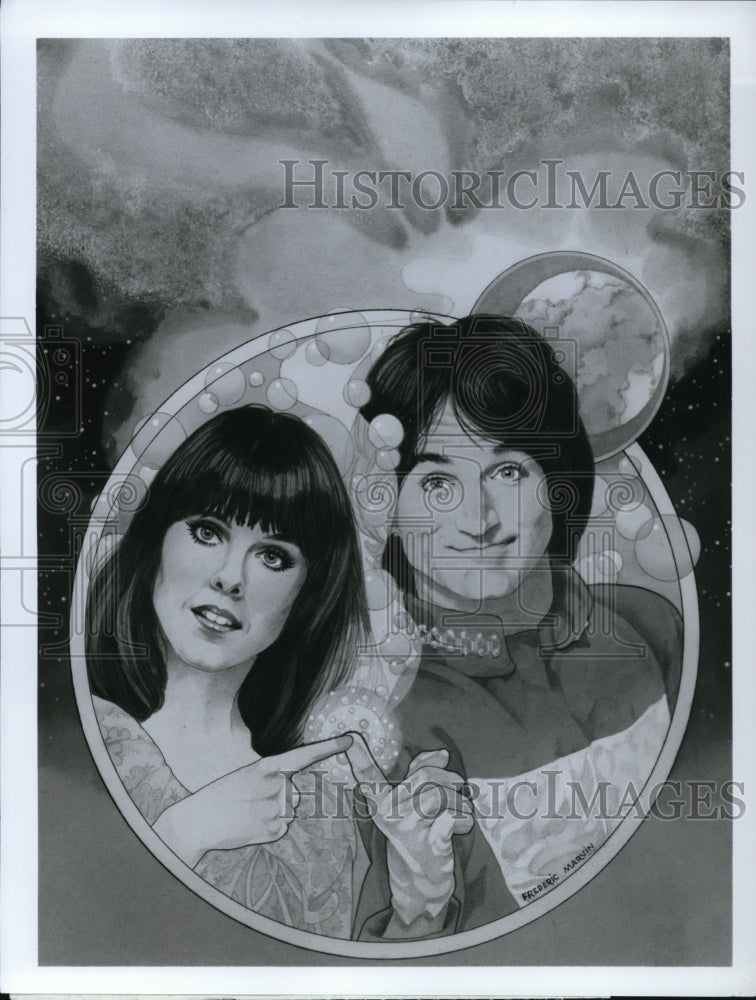 1979 Robin Williamd and Pam Dawber in &quot;Mork and Mindy&quot;-Historic Images
