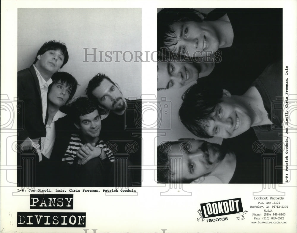 Undated Press Photo Jon Ginoli, Luis, Chris Freeman of Pansy Division- Historic Images