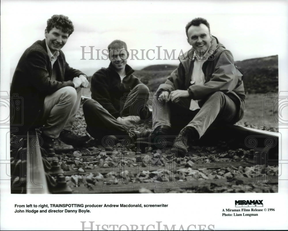 1996 Press Photo producer Andrew Macdonald, screenwriter John Hodge Danny Boyle - Historic Images