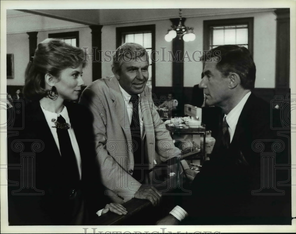 1986, Roddy McDowell Andy Griffith Linda Purl In Matlock - Historic Images