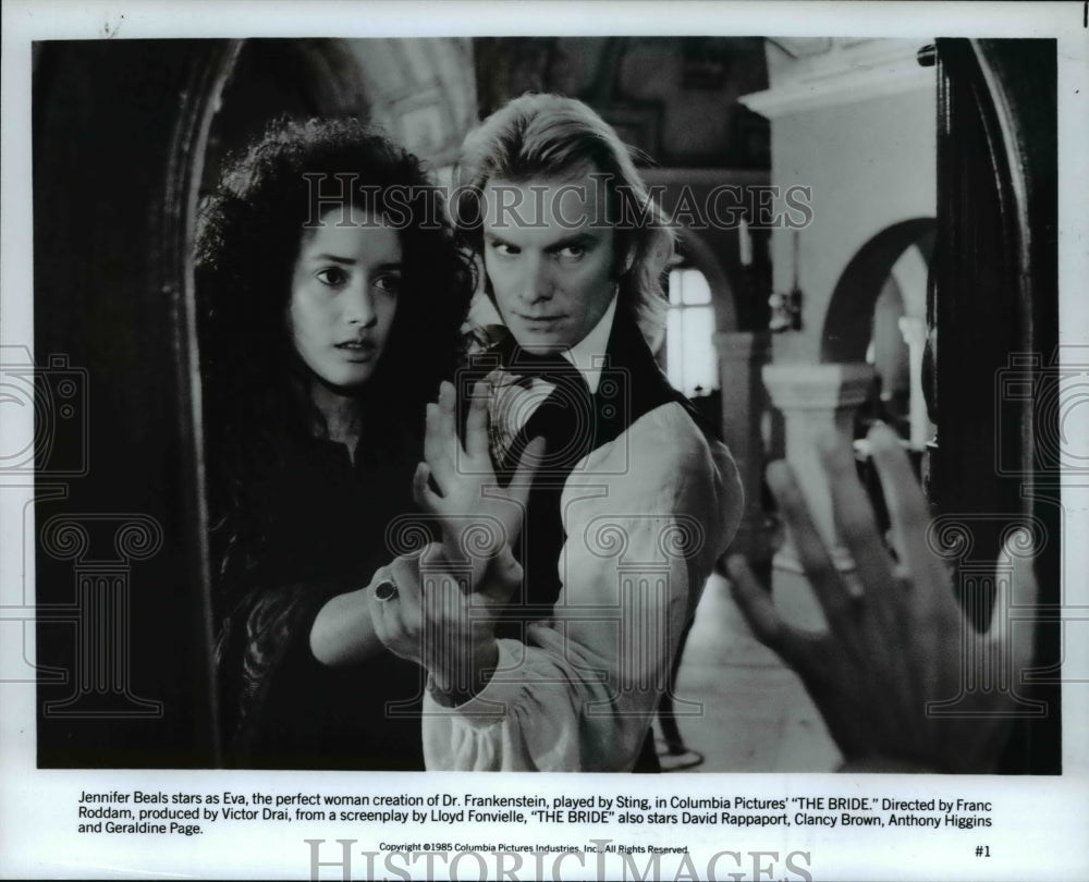 1985, Sting and Jennifer Beals in The Bride - cvp29506 - Historic Images