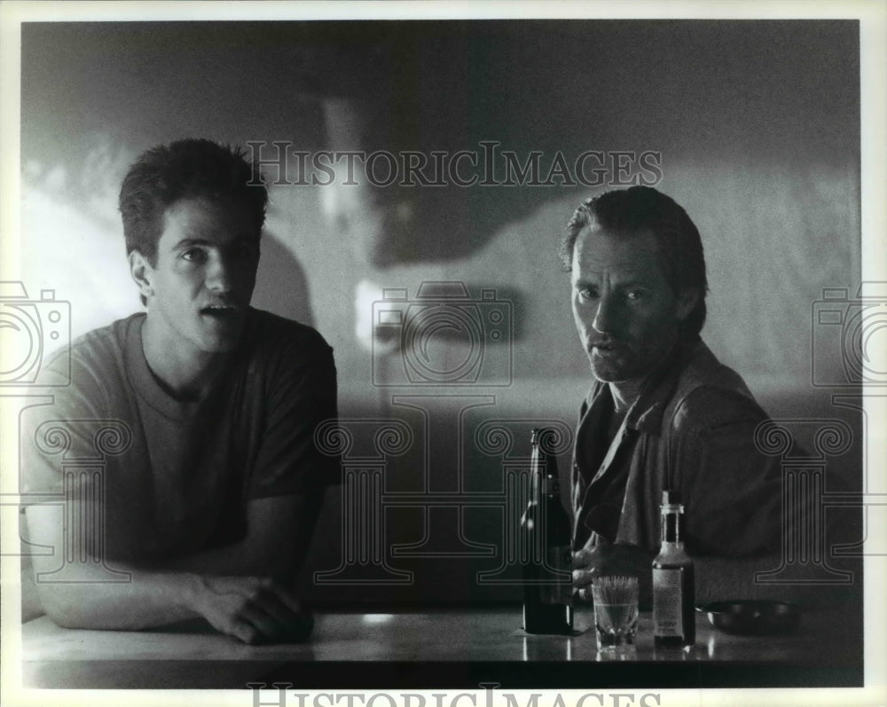 1991 Press Photo Dermot Mulroney and Sam Shepard in Bright Angel - Historic Images