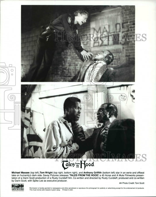 Undated Press Photo Michael Massee, Tom Wright in Tales From the Hood- Historic Images