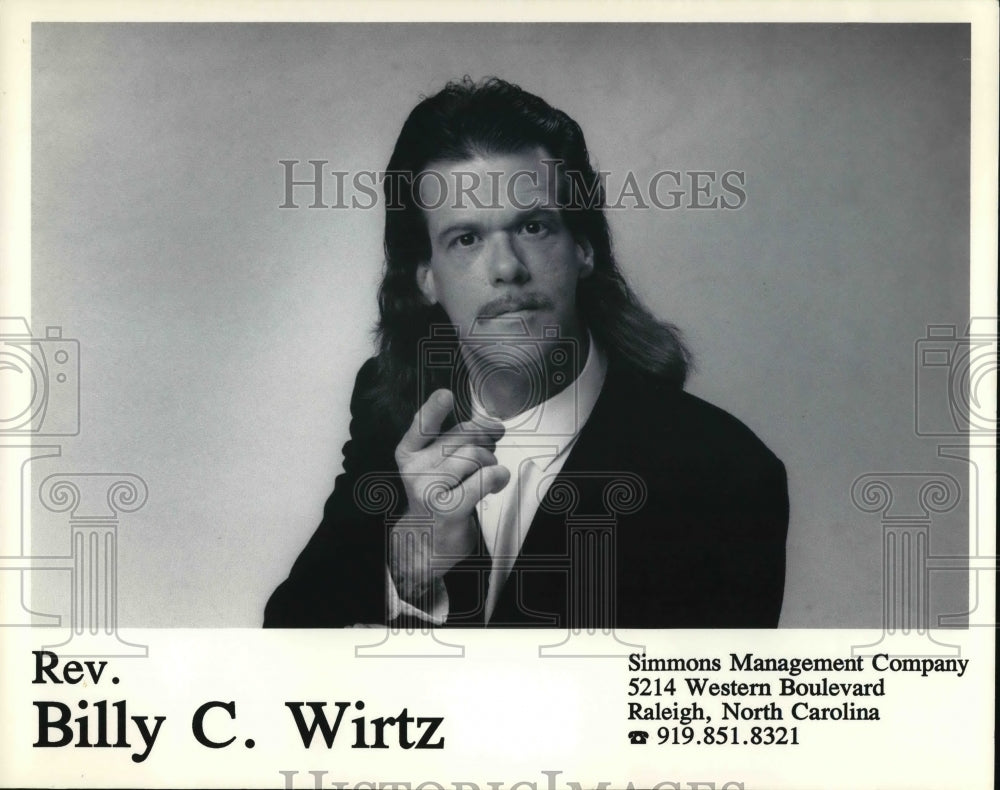 Press Photo Rev. Billy C. Wirtz American Blues Musician and Comedian - Historic Images