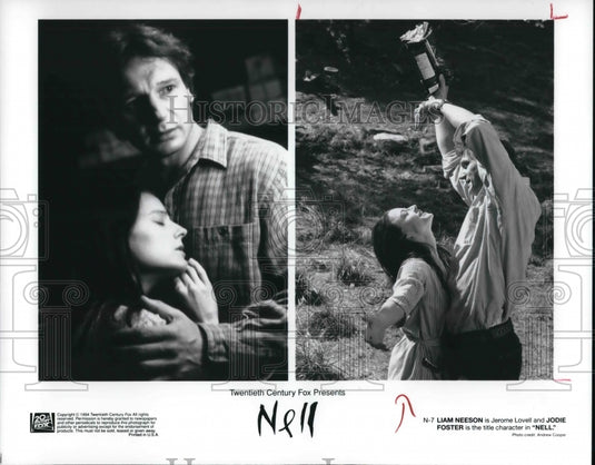 1995, Liam Neeson and Jodie Foster star in Nell - cvp30364 - Historic Images