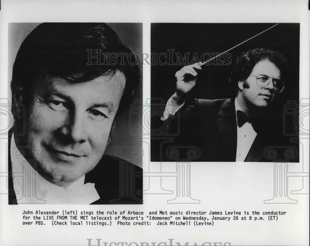 1983 John Alexander Opera Singer and James Levine Conductor Idomeneo - Historic Images