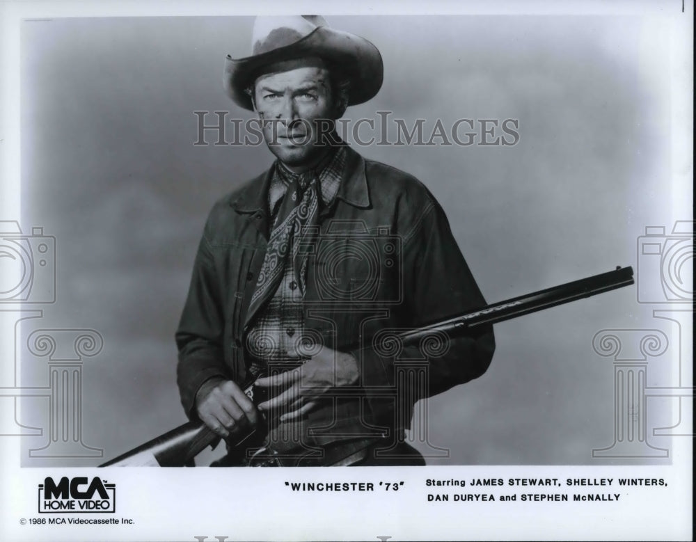 1986 Press Photo James Stewart Winchester &#39;73 - Historic Images