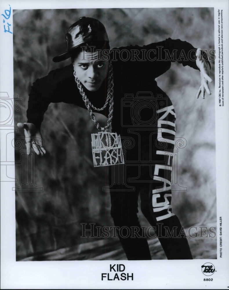 1988 Press Photo Kid Flash Hip Hop Rapper - cvp30531- Historic Images