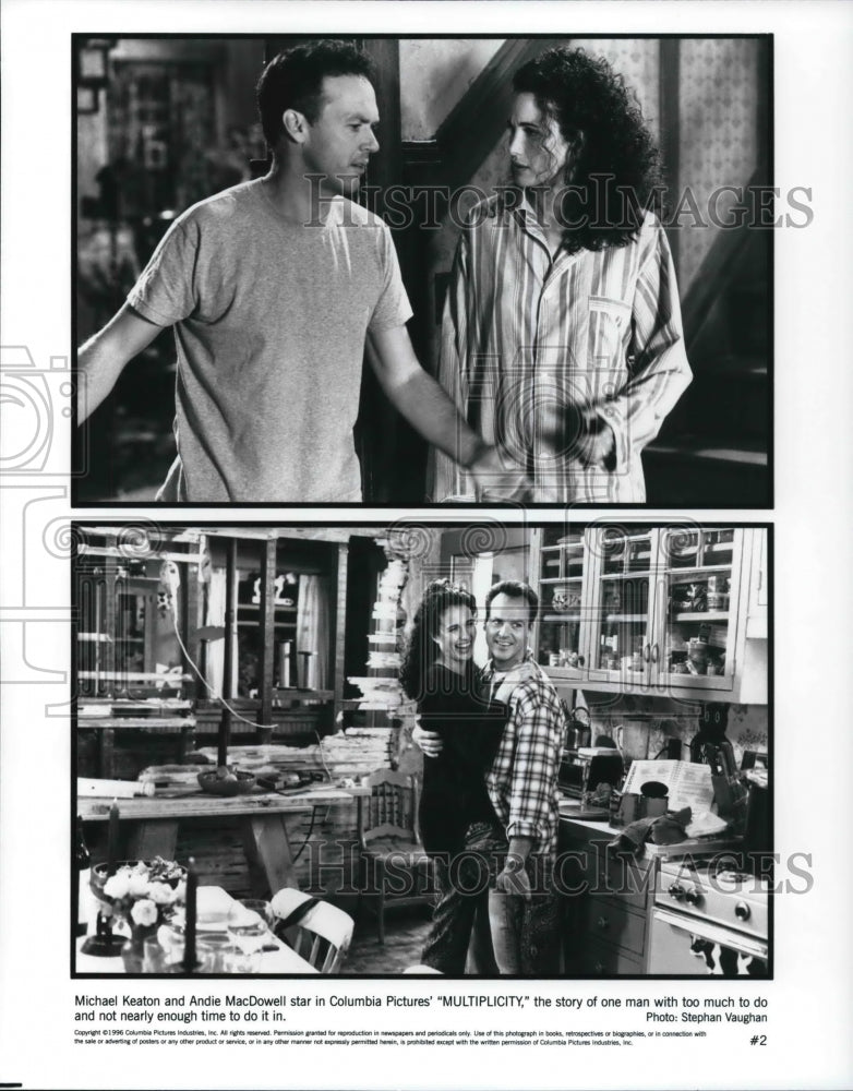 1996, MIchael Keaton Andie McDowell In Multiplicity - cvp30770 - Historic Images