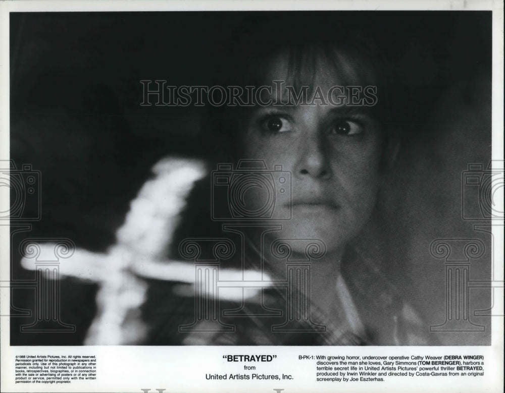 1988 Press Photo Debra Winger in Betrayed - cvp30867- Historic Images