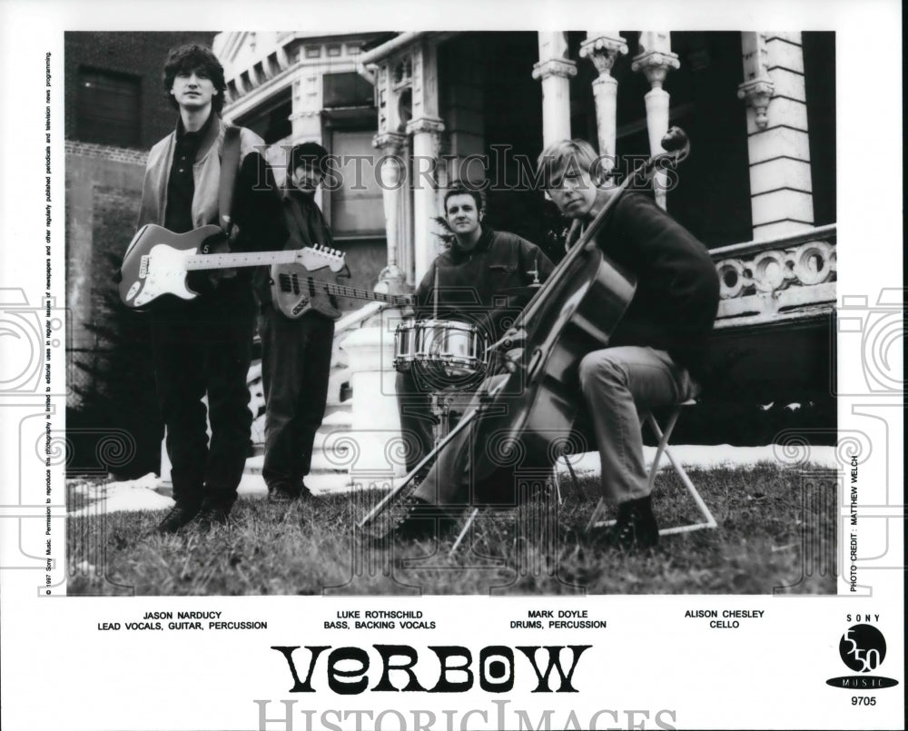 Press Photo Jason Narducy, Luke Rothschild, Mark Doyle of Verbow - Historic Images