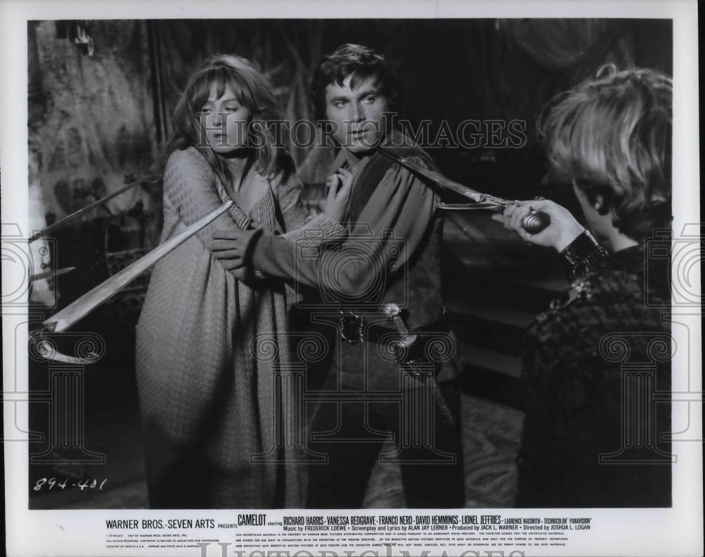 1968 Press Photo Movie Camelot Vanessa Redgrave Franco Nero - Historic Images
