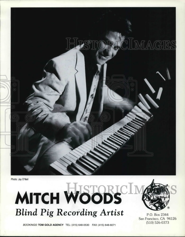 Press Photo Singer Mitch Woods - Historic Images