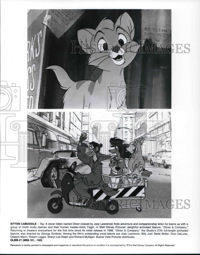 Press Photo Voice of Joey Lawrence in "Oliver and Company" - cvp31274- Historic Images