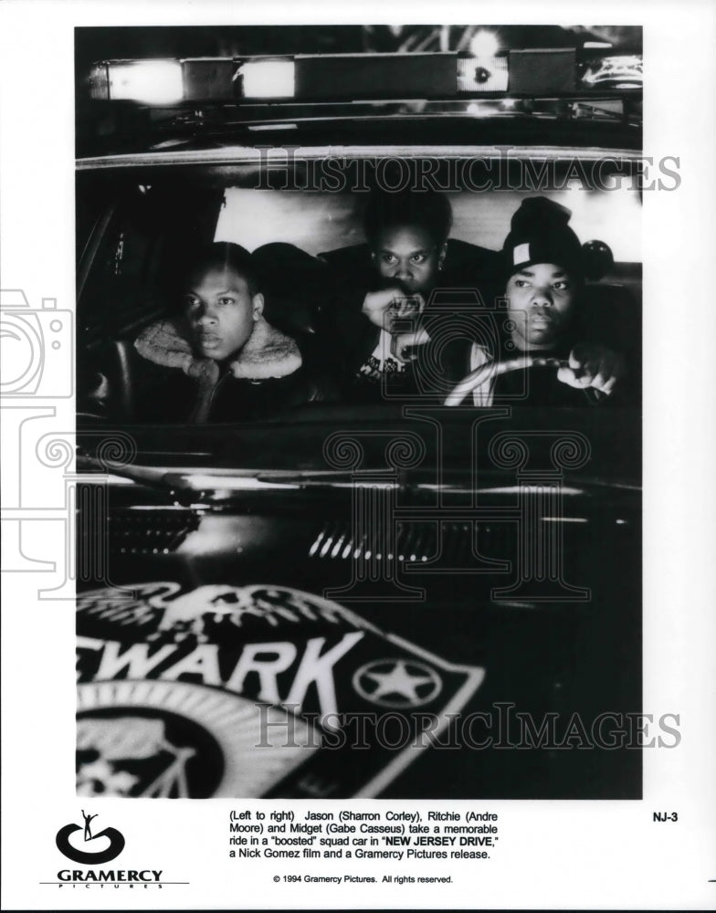 1994, Sharron Corley, Andre Moore, Gabe Casseus in New Jersey Drive - Historic Images