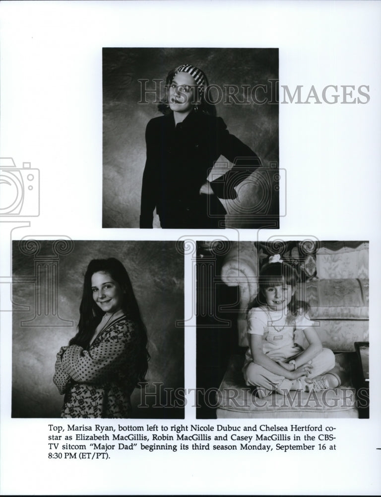 1989 Press Photo Maris Ryan, Nicole Dubux in Major Dad - cvp31887- Historic Images