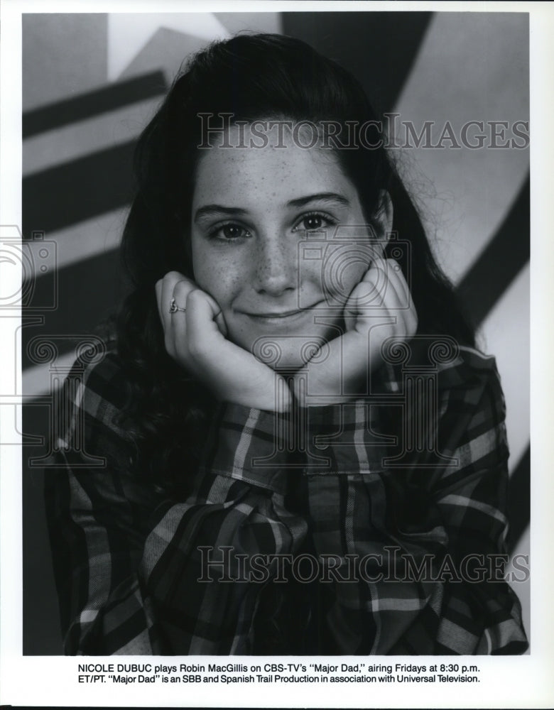 1989 Press Photo Nicole Dubuc in Major Dad - cvp31891- Historic Images