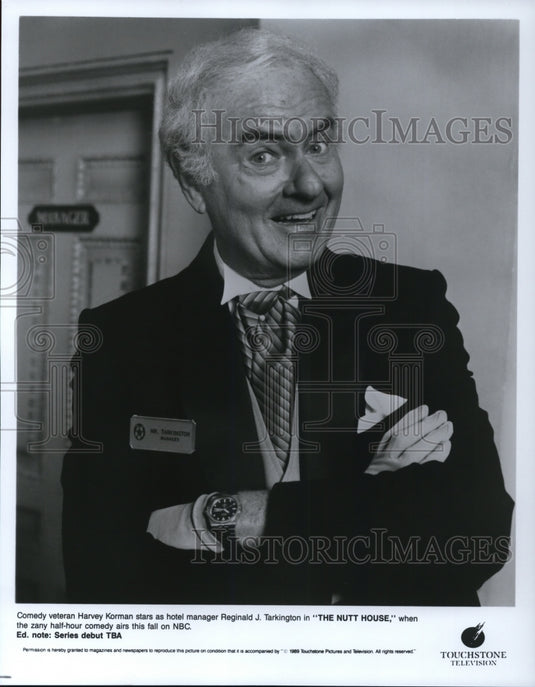 1989 Press Photo Harvey Korman on The Nutt House - Historic Images